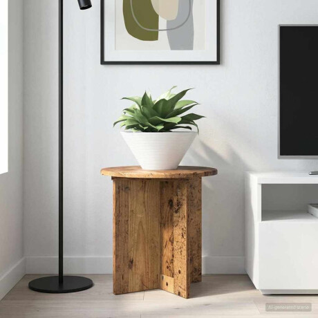 vidaXL Plantenstandaard 2 pcs Oud hout 40 x 40 x 40 cm Bewerkt hout
