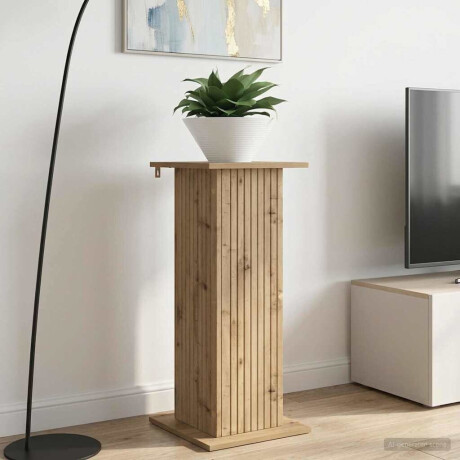 vidaXL Plantenstandaard Artisanaal eiken 30,5 x 30 x 80,5 cm