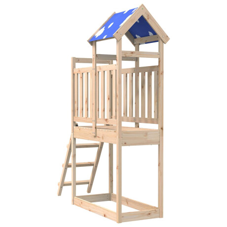 vidaXL Speeltoren Bruin 52,5 x 110,5 x 215 cm Massief grenenhout