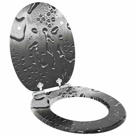 vidaXL Zachte sluit toiletbril Grijs 44 x 38 cm MDF-plaat