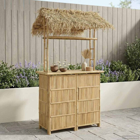 vidaXL Buiten Bartafel Naturel 115 x 95 x 215 cm Bamboe