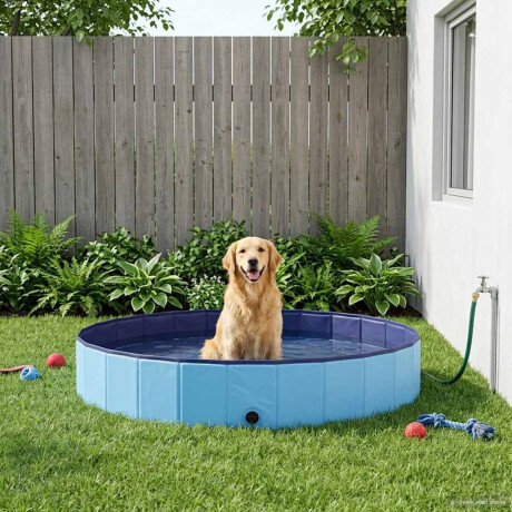 vidaXL Honden zwembad Blauw Ø300 x 38 cm Dik PVC