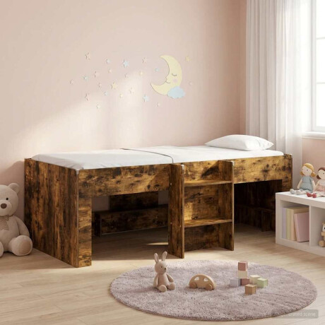 vidaXL Kinder Hoogslaper 2 pcs Gerookt eiken 98.5 x 200 cm