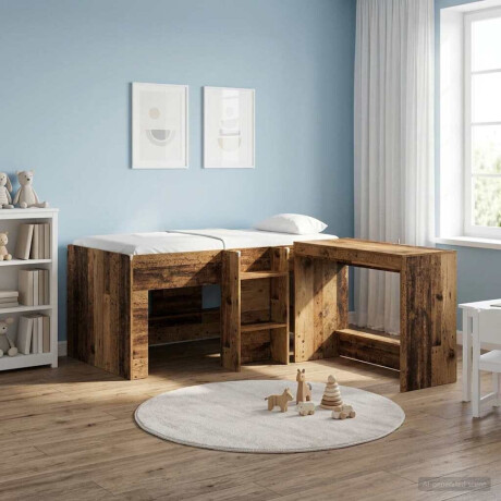 vidaXL Kinder Hoogslaper 2 pcs Oud hout 163 x 101,1 x 68,5 cm