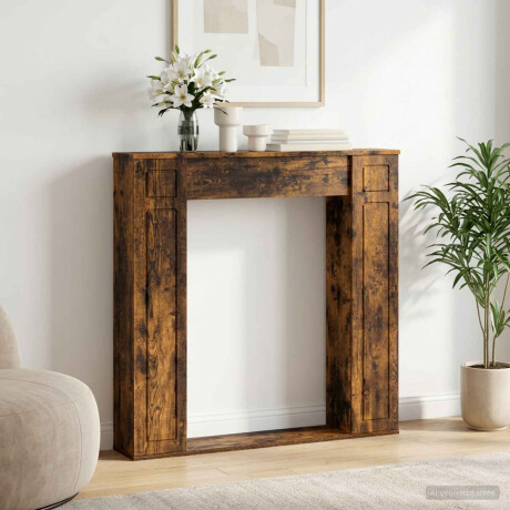 vidaXL Haardomlijsting Gerookt eiken 100 x 20 x 100 cm Bewerkt hout
