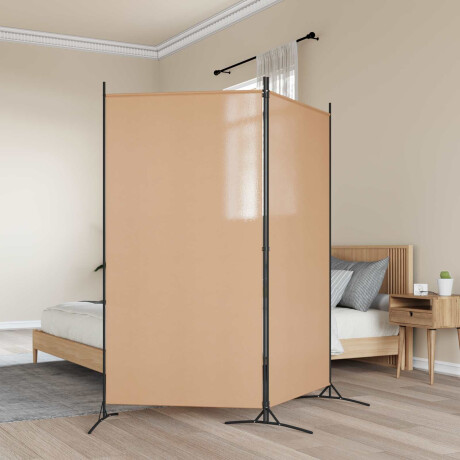 vidaXL 2-Panelen Kamerscherm Beige 175 x 180 cm Stof