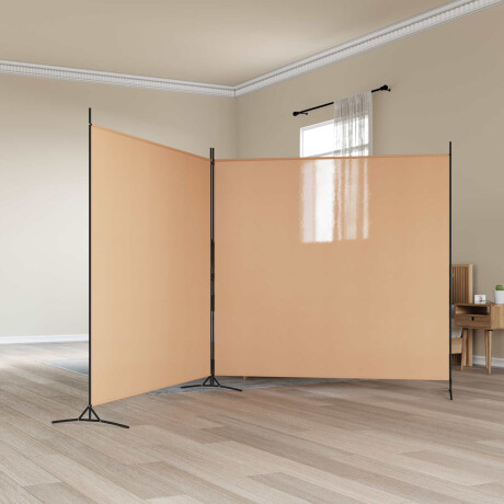 vidaXL 2-Panelen Kamerscherm Beige 348 x 180 cm Stof