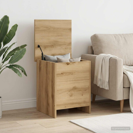 vidaXL Opbergkist Artisanaal eiken 40 x 40 x 50 cm Bewerkt hout