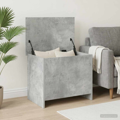 vidaXL Opbergkist met opslag Betongrijs 60 x 40 x 50 cm Bewerkt hout