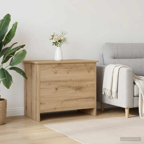 vidaXL Opbergkist Artisanaal eiken 60 x 40 x 50 cm Bewerkt hout