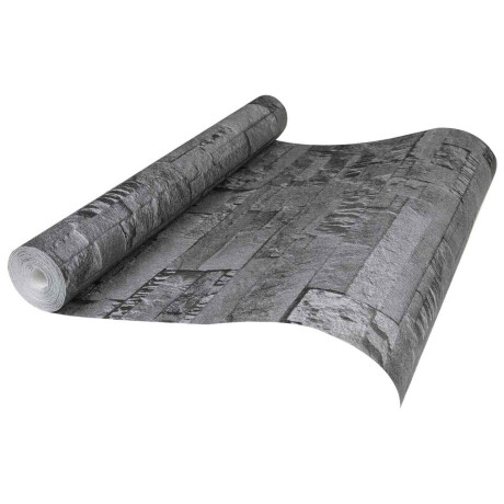vidaXL 3D Steen Behang Zwart 10 x 0,53 m Non-Woven Stof