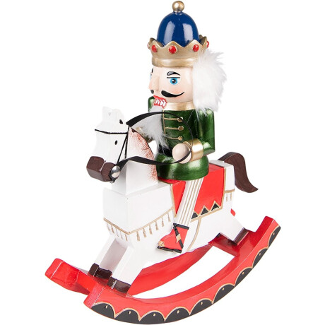 Clayre & Eef Beeld Notenkraker 30 cm Rood Groen MDF