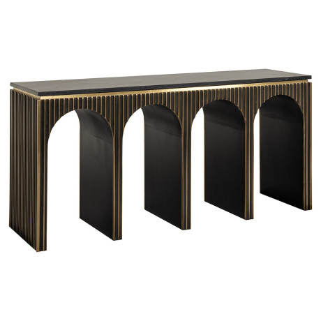 Richmond Sidetable 'Les Arcs' Marmer en brass, 160cm