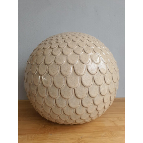 Mica Decorations Decoratief beeld Bal creme kleur H27,5 x D31cm