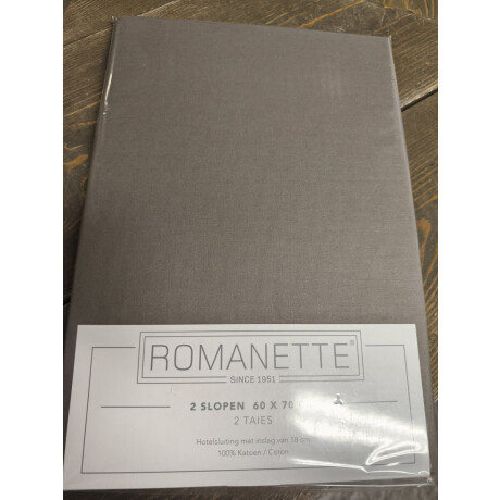 Romanette Kussenslopen Katoen Taupe (2 stuks)