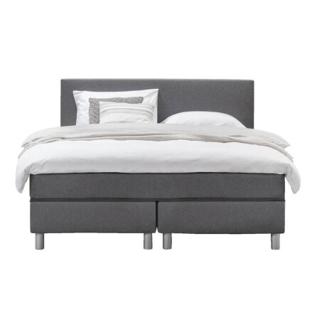 20% korting - Leen Bakker - Boxcombinatie Alta 5-delig - Donker - 140x200cm - Stof - Grijs