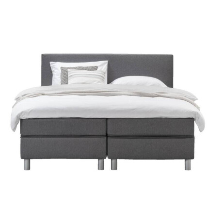 20% korting - Leen Bakker - Boxcombinatie Alta 6-delig - Donker - 180x200cm - Stof - Grijs