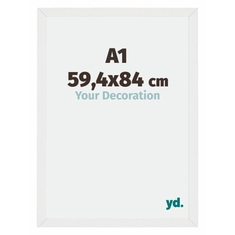 Your Decoration - Fotolijst A1 59,4x84 cm - MDF - Wit Hoogglans - Mura