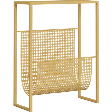 vidaXL - Tijdschriftenrek - 35x15x45 - cm - staal - goudkleurig