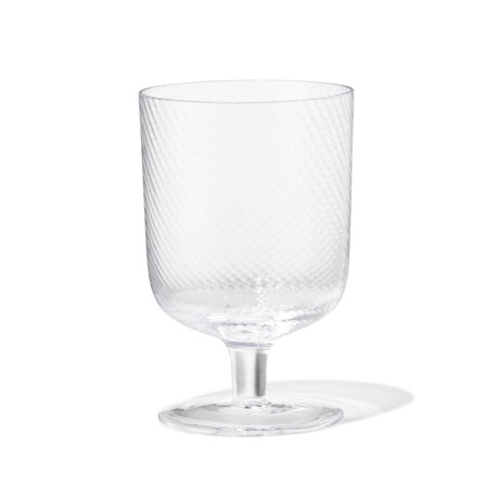HEMA HEMA Wijnglas 250ml Bergen Glas Twist Reliëf (transparant)