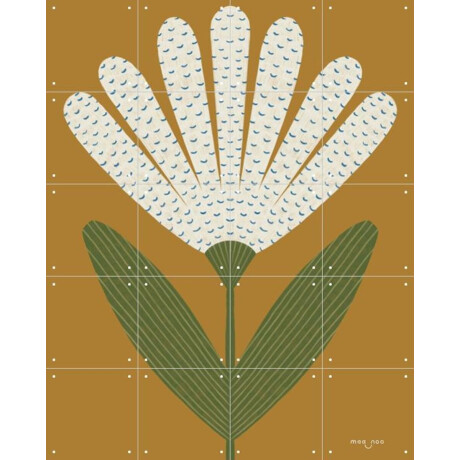 IXXI Margriet, Maa-noo - 80 x 100 cm - Gratis ophangtool - Grote wanddecoratie en posters - Kleurrijk, Illustraties, Babykamer, Kinderkamer, Bloemen