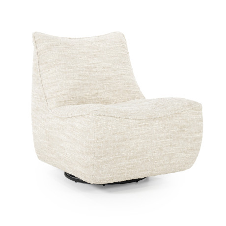 Eleonora Draaifauteuil 'Loys' Chenille, kleur Beige