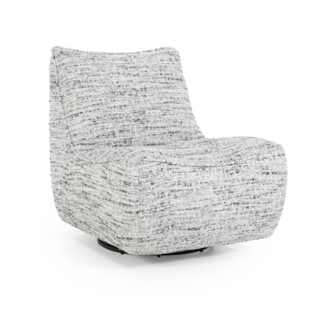 Eleonora Draaifauteuil 'Loys' Chenille, kleur Grijs