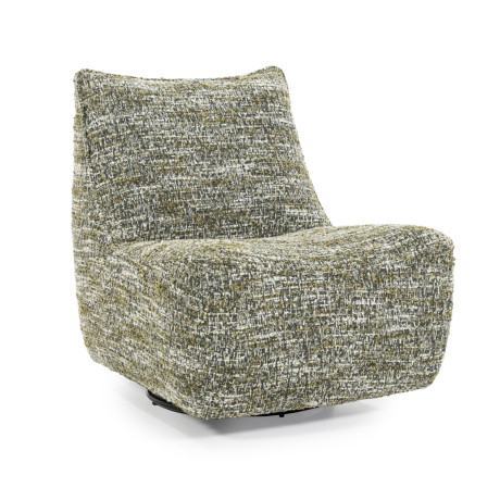 Eleonora Draaifauteuil 'Loys' Chenille, kleur Groen