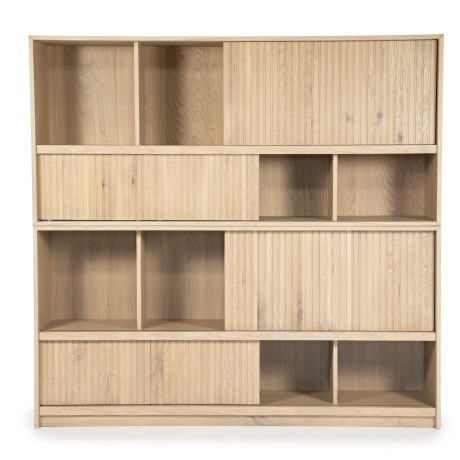 Eleonora Boekenkast 'Milo' Eiken, 173 x 180cm, kleur Naturel