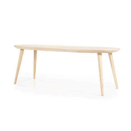 Eleonora Deens Ovale Eettafel 'Elijah' Eiken, 220 x 100cm, kleur Naturel
