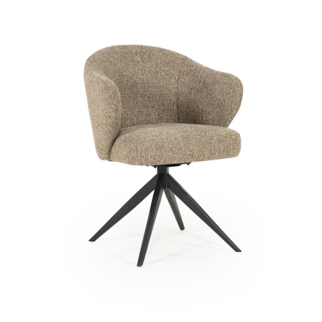 Eleonora Draaibare Eetkamerstoel 'Connor' kleur Bruin