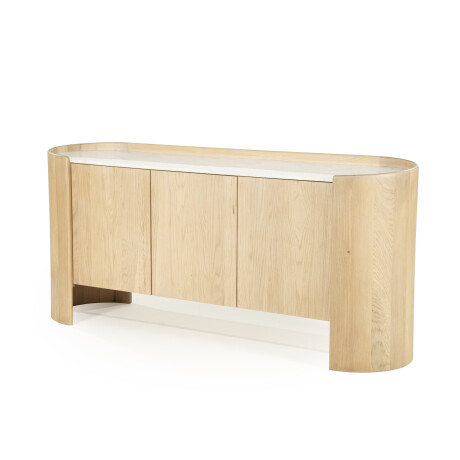 Eleonora Dressoir 'Don' Marmer en eikenhout, 165cm