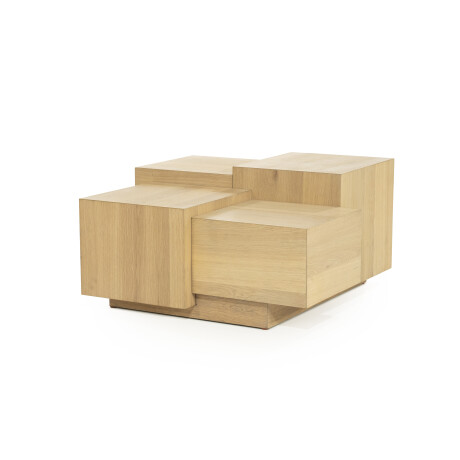 Eleonora Salontafel 'Quinten' Eiken, 80 x 80cm, kleur Naturel