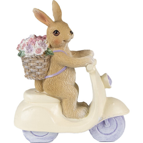 Clayre & Eef Beeld Konijn 14 cm Bruin Beige Polyresin Woonaccessoires