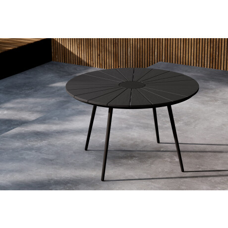 Nohr Ronde Tuintafel 'Perlita' 120cm, kleur Zwart