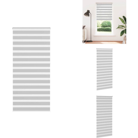 vidaXL Zebra Jaloezie - Zebra Jaloezieën - Zebra Rolgordijn - Dubbel Rolgordijn - Zebra rolgordijn 100x230 cm stofbreedte 95,9 cm lichtgrijs