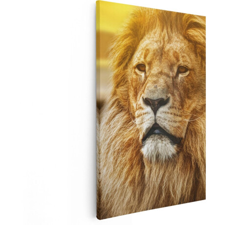 Artaza Canvas Schilderij Leeuw - Leeuwenkop - 80x120 - Groot - Foto Op Canvas - Canvas Print