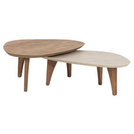 DTP Home Salontafel pebble 'Bliss' Mortex Teakhout, 100 x 70cm