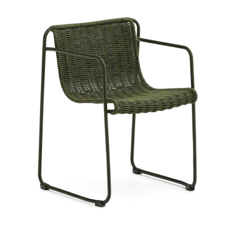 Kave Home Tuinstoel 'Maurina' Touw en staal, kleur Groen