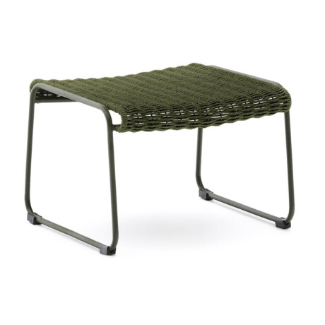Kave Home Outdoor Hocker 'Maurina' Touw en staal, kleur Groen