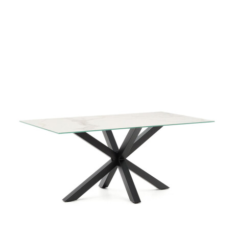 Kave Home Eettafel 'Argo' Keramiek, 160 x 90cm, kleur Zwart