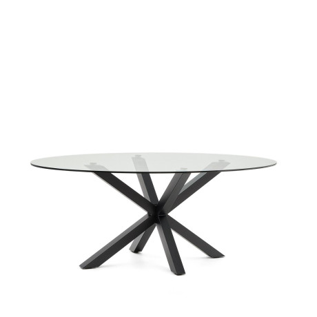 Kave Home Ovale Eettafel 'Argo' Glas, 200 x 100cm