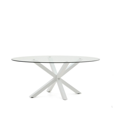 Kave Home Ovale Eettafel 'Argo' Glas, 200 x 100cm
