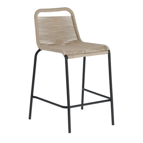 Kave Home Outdoor Barkruk 'Lambton' kleur Beige (zithoogte 62cm)