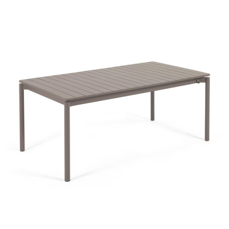 Kave Home Uitschuifbare Tuintafel 'Zaltana' 180 - 240 x 100cm, kleur Mat Bruin