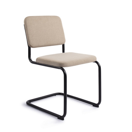 Urban Lifestyle Eetkamerstoel 'Mullan' Black Frame, kleur Beige
