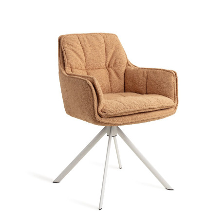 Jesper Home Eetkamerstoel 'Akune' Revolve White, kleur Sunbaked