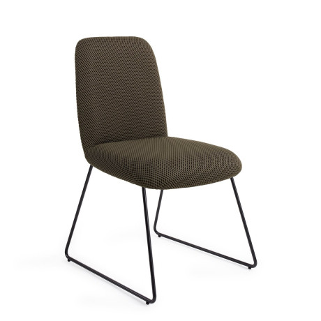 Jesper Home Eetkamerstoel 'Taiwa' Slide Black, kleur Jungle Jewel