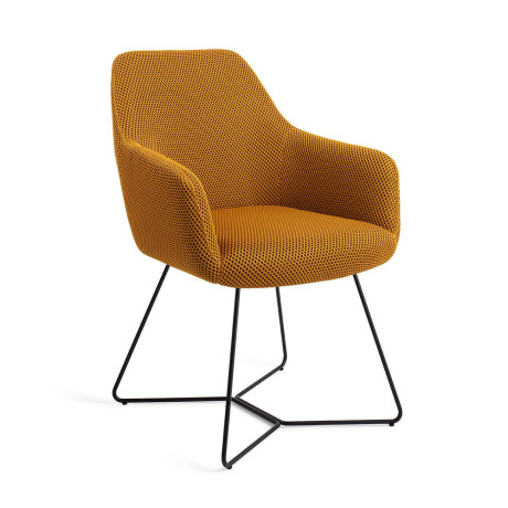 Jesper Home Eetkamerstoel 'Hiroo' Beehive Black, kleur Groovy Garam
