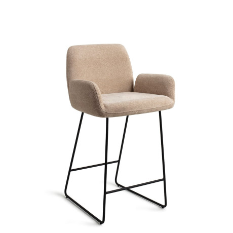 Jesper Home Barkruk 'Misaki' Slide Black, kleur Funky Fudge (zithoogte 65cm)